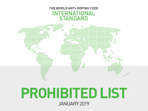 Опубликован Cписок запрещенных препаратов и методов на 2019 год 