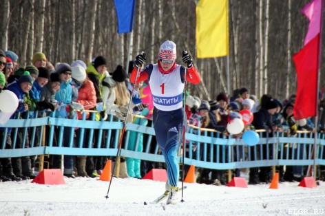 Наталья Непряева - победительница гонки в Апатитах