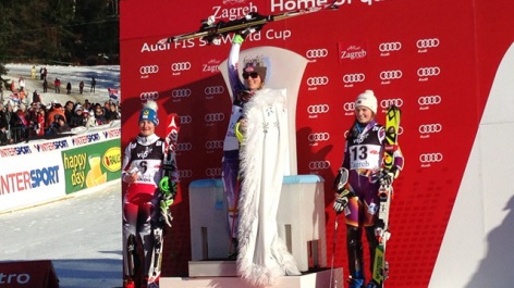 Микаэла Шиффрин побеждает в Загребе