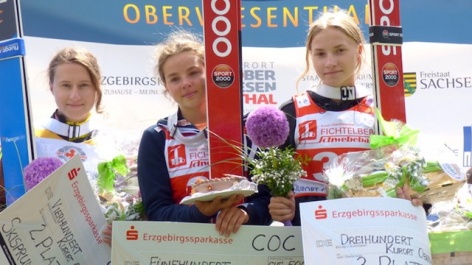 Анна Шпынева в тройке призеров в Обервизентале