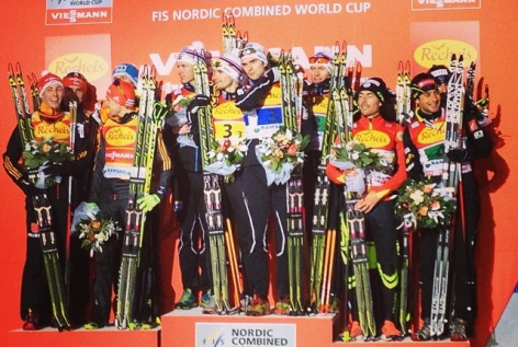 Российские двоеборцы – девятые в командных соревнованиях на  этапе Кубка мира