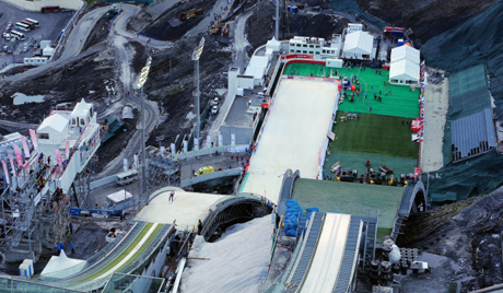 Российские прыгуны протестируют трамплины «Русские горки»