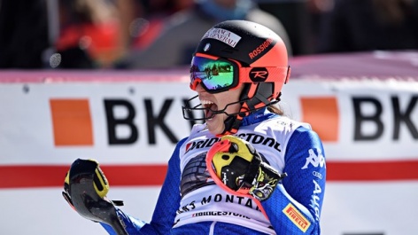 Brignone wins Crans-Montana combined, Holdener takes title