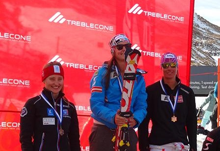 Ksenia Alopina became third in Treble Cone