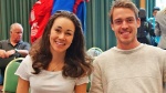 Sarah Hendrickson and Andreas Stjernen attend FIS meetings
