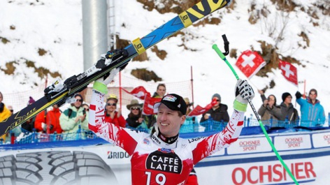 Reichelt on top of tight Wengen podium