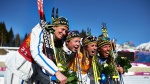 Swedish Ski team on snow in Bruksvallarna