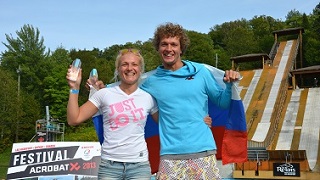 Timofey Slivets and Assoli Slivets are on podium at Mondial AcrobatX