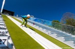 “Flying” skiers test Olympic courses