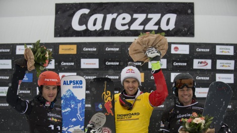 Kreiner and Fischnaller win season's opener of the Alpine Snowboard World Cup tour 