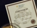 Kowalczyk put a bar of gold on auction