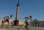Skiing sprint at Dvortsovaya Square